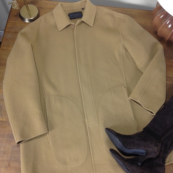 Dkny Jackets & Blazers - Donna Karan Tan Wool Blend Coat